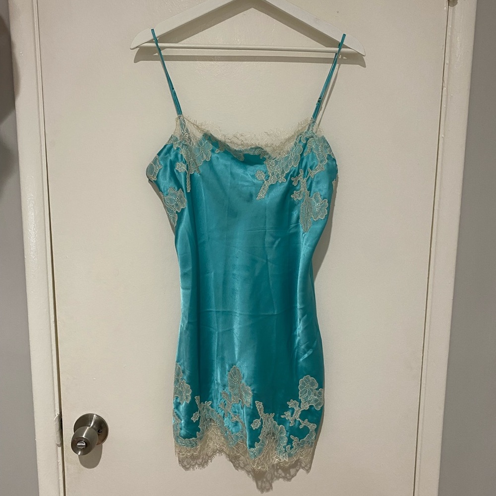 Victorias Secret Teal Slip Dress
